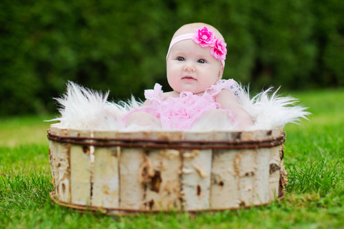 Pro berušky...čelenka růžová s puntíky — foto 1