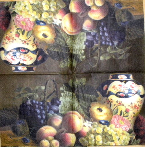ZA 017 - ubrousek 33x33 - váza +ovoce