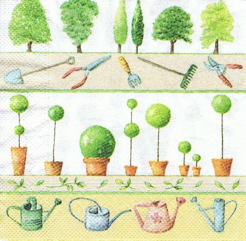 ZA 039 - ubrousek 33x33 - pracovní náčiní+konve