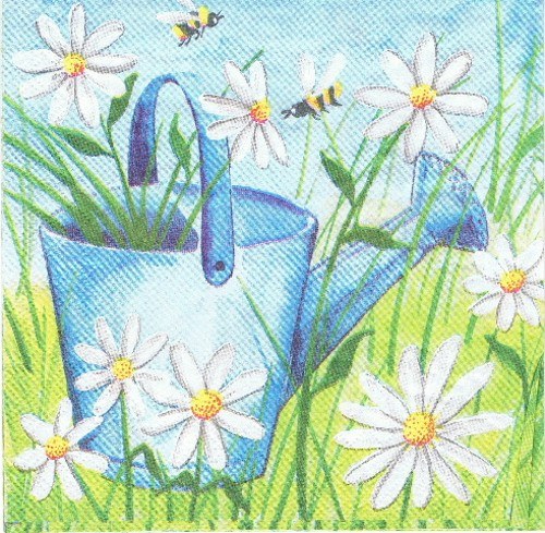 ZA 051 - ubrousek 33x33 - modrá konev