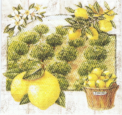 ZA 056 - ubrousek 33x33 - citronové pole