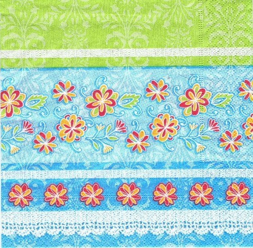 OS 016 - ubrousek 33x33 -zeleno-modrý mix