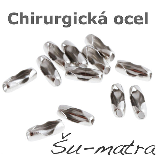 Konektor z chirurgické oceli, 3,4x9 mm (5 ks)