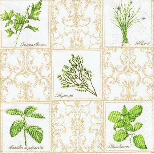 BY 086 - ubrousek 33x33 - bylinky mix
