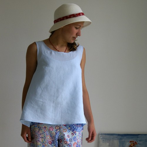 Halenka Linen (světle modrá) — foto 1