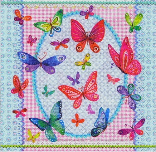 ZV 030 - ubrousek 33x33 - motýlci bar.
