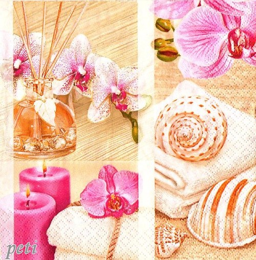 Ubrousek - Orchidea a mušle — foto 1