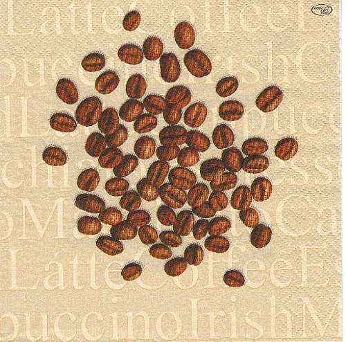 KC 023 - ubrousek 33x33 - kávová zrna espresso lat