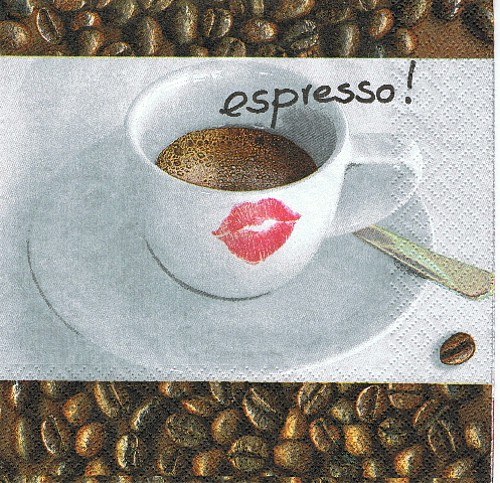 KC 027 - ubrousek 33x33 - espresso! pusinka