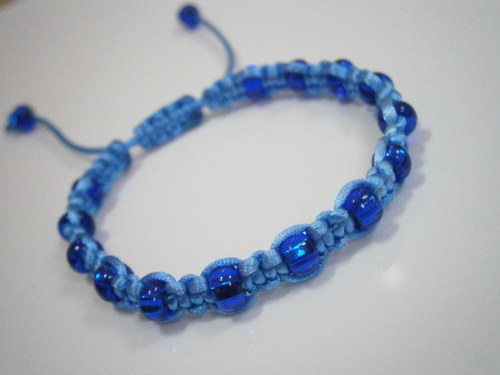 Náramek modrý (shamballa) — foto 1