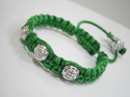 Náramek Shamballa zelený — foto 1