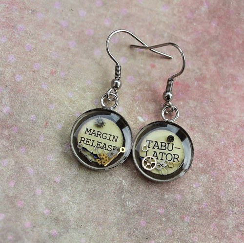Old typewriter earings — foto 1