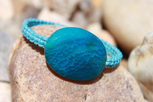 Kousek nebe.. Náramek makramé/shamballa — foto 1