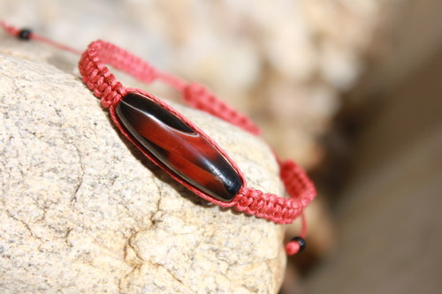 ELEGANCE.. Náramek makramé/shamballa — foto 1