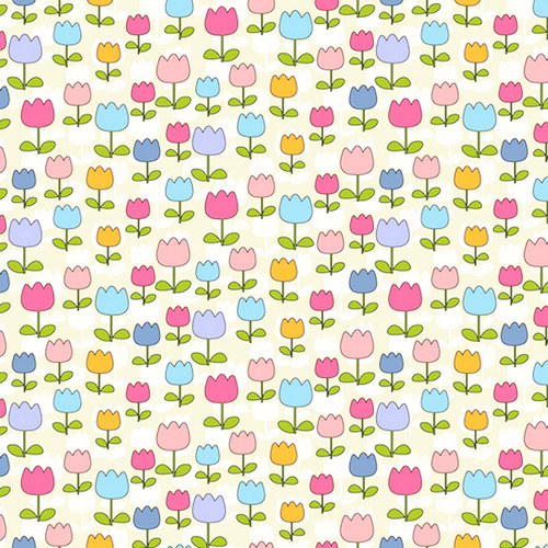 100% bavlna – Tulip Patch Light (za 0,5 m) — foto 1