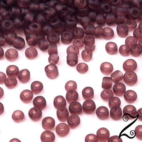 Rokajl, matný, fialová tmavá, 2mm, 50g