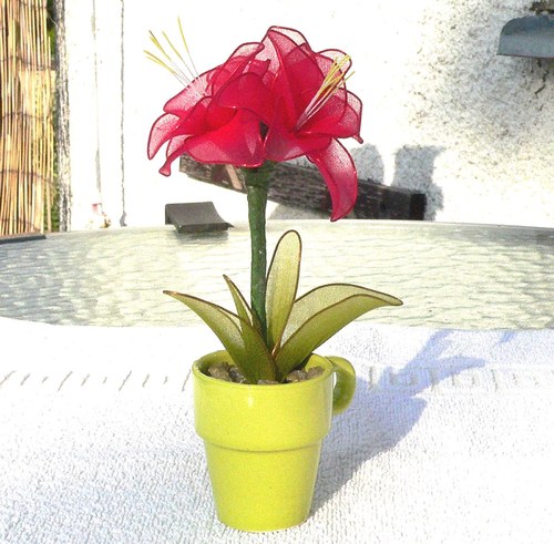 Amarilis - nylonový květ — foto 1