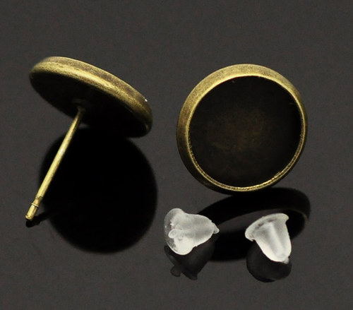Náušnicové lůžko- puzeta 10mm - bal. 1 pár