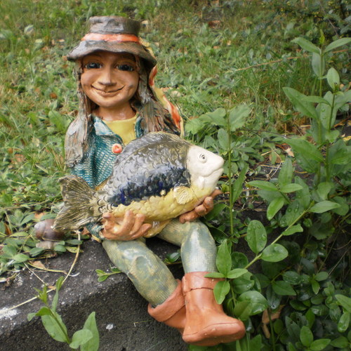 Vodník Antonín,s kaprem,37cm — foto 1