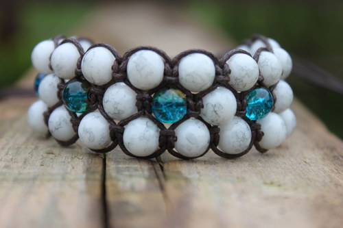 Náramek trojitý / Triple shamballa — foto 1