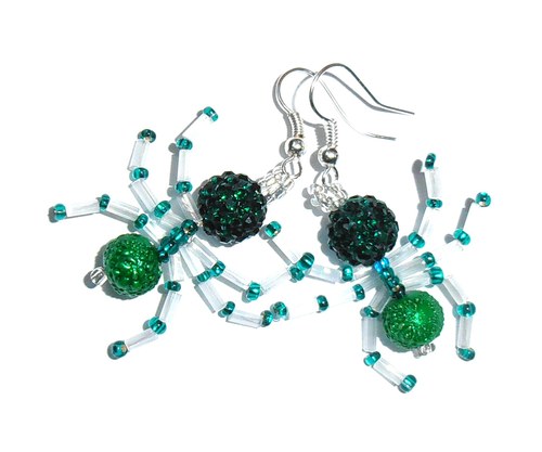 Pavoučci shamballa zelení — foto 1