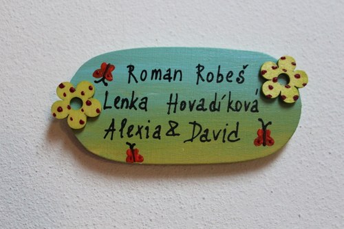 Dřevěná cedulka na dveře LOUKA