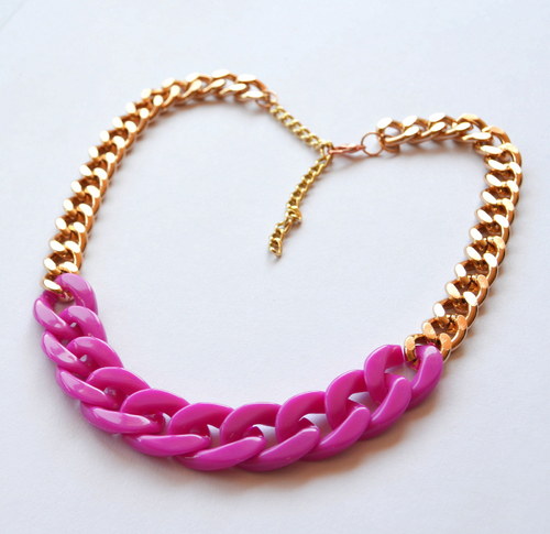VIOLET plastic/aluminium chain! — foto 1