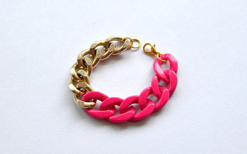 Plastový náramek - PINK! — foto 1