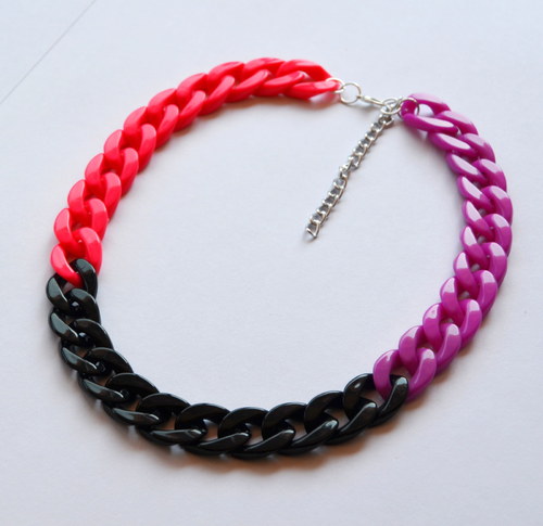 Plastic chain! BLACK! NEON! VIOLET! — foto 1
