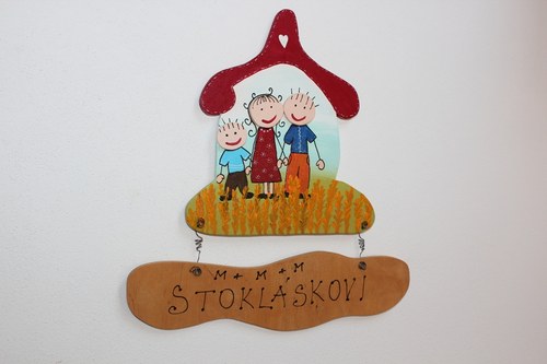 VELKÁ dřevěná cedulka STOKLÁSKOVI