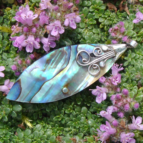 Přívěsek z Abalone (Paua) mušle — foto 1