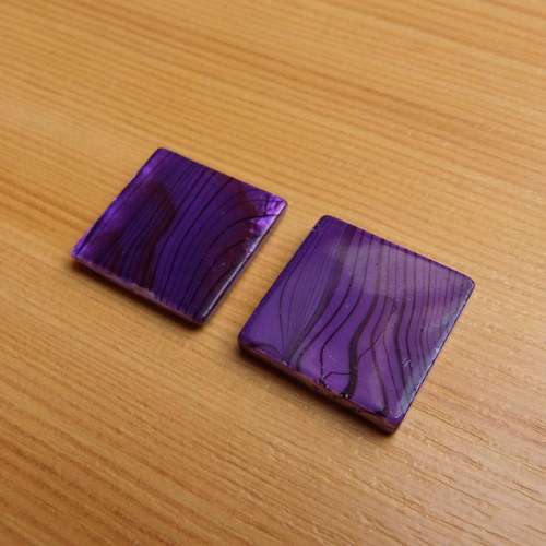 Perleťové čtverečky - 20 x 20mm