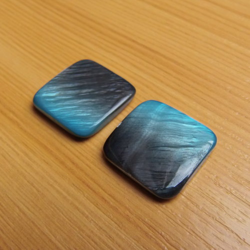 Perleťové čtverečky - 20 x 20mm - 2 kusy