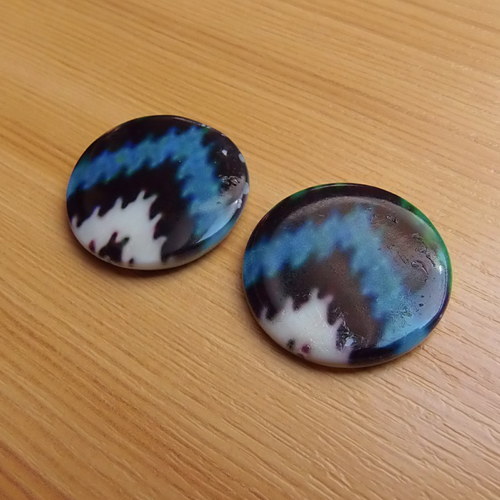 Perleťové placky 30 mm - 2 kusy - II. jak