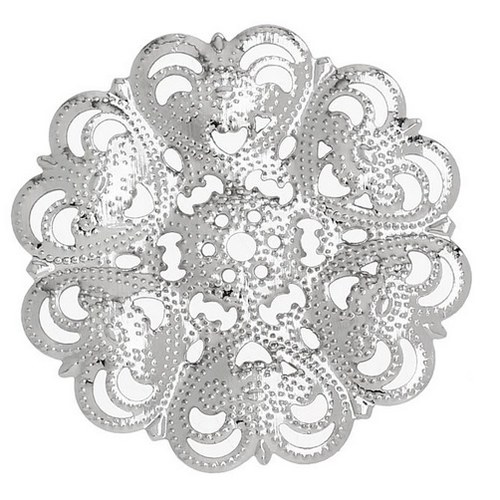 Květina 40 mm - platina