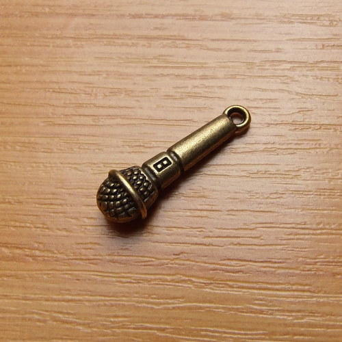 Mikrofon - starobronz - 25 x 7mm — foto 1