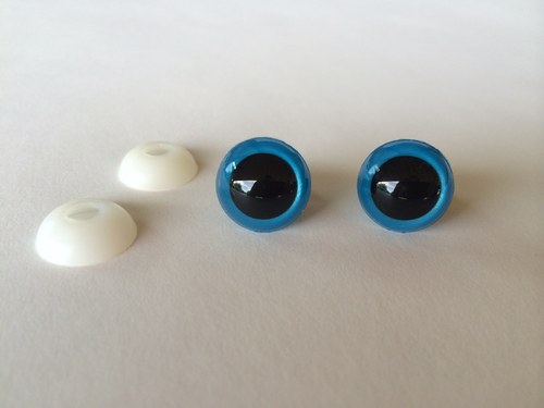 8 mm modré bezpečnostné oči — foto 1