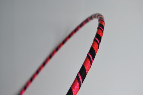 Obruč na hooping růžovo-černá 95 cm — foto 1