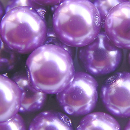 10 mm voskové perle fialové levandulové 10 ks