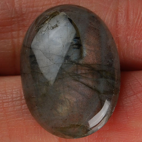 Labradorit - kabošon (23 x 16 x 5 mm) — foto 1