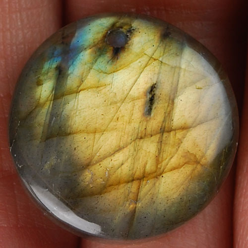 Labradorit - přívěsek (19 x 19 x 6 mm) — foto 1
