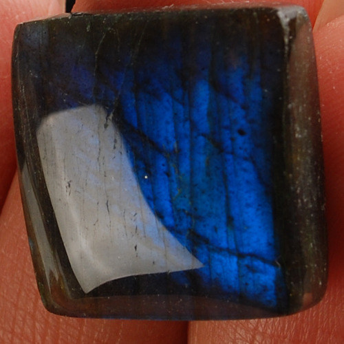 Labradorit - kabošon (18 x 18 x 7 mm) — foto 1