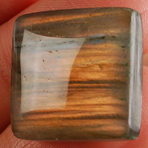 Labradorit - kabošon (18 x 18 x 7 mm) — foto 1