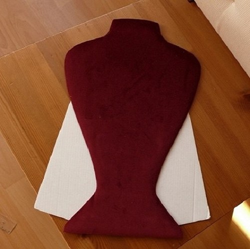 Sametový bížuterní krk - vínový