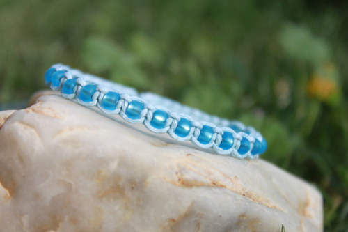 Jasné nebe ... Náramek macramé — foto 1