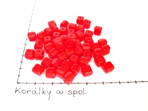 Kostky jasně červené, 20g — foto 1