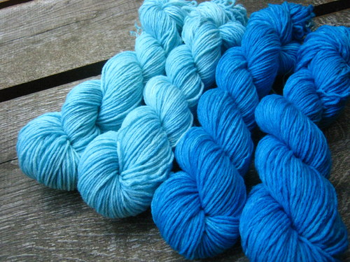 100% merino - Modré jednobarevné — foto 1