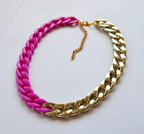 Plastic chain! VIOLET! GOLD! — foto 1