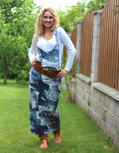 "Džínová" šatová sukně — foto 1