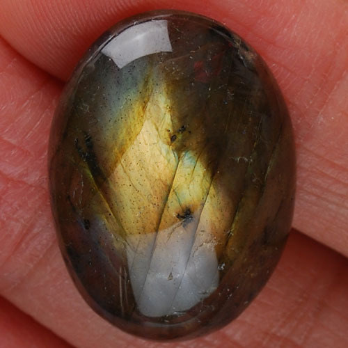 Labradorit - kabošon (22 x 16 x 5 mm) — foto 1